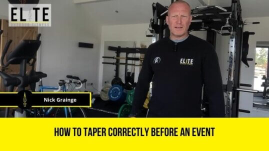 how to taper correctly before an event